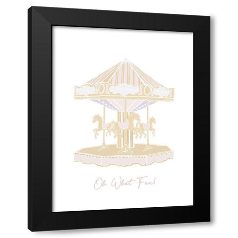 Oh What Fun Black Modern Wood Framed Art Print with Double Matting by Straatsma, Leah