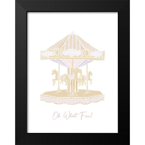 Oh What Fun Black Modern Wood Framed Art Print by Straatsma, Leah