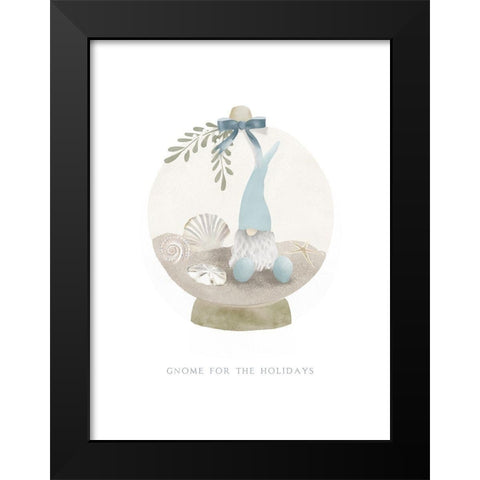 Gnome For The Holidays Black Modern Wood Framed Art Print by Straatsma, Leah