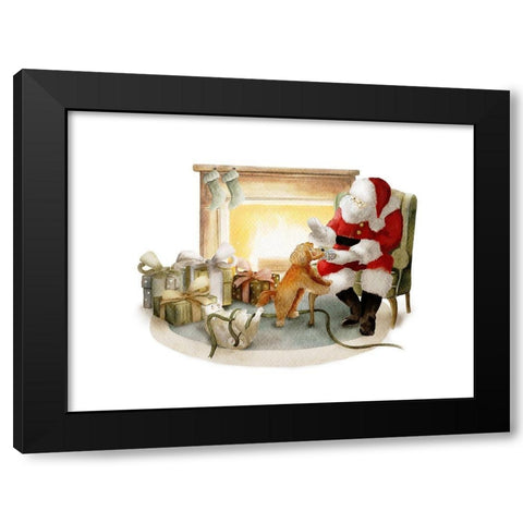 A Good Puppy Black Modern Wood Framed Art Print by Straatsma, Leah
