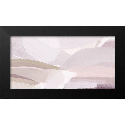 Brush Stroke Landscape Black Modern Wood Framed Art Print by Straatsma, Leah