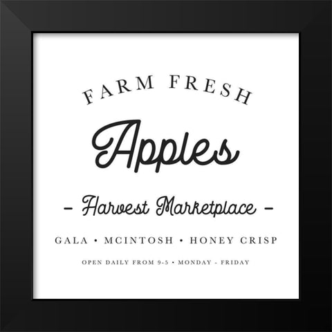 Farm Fresh Apples Black Modern Wood Framed Art Print by Straatsma, Leah