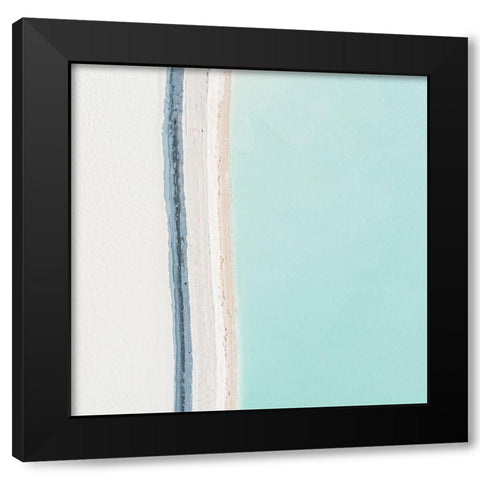 Beach Meets Sea Black Modern Wood Framed Art Print with Double Matting by Straatsma, Leah