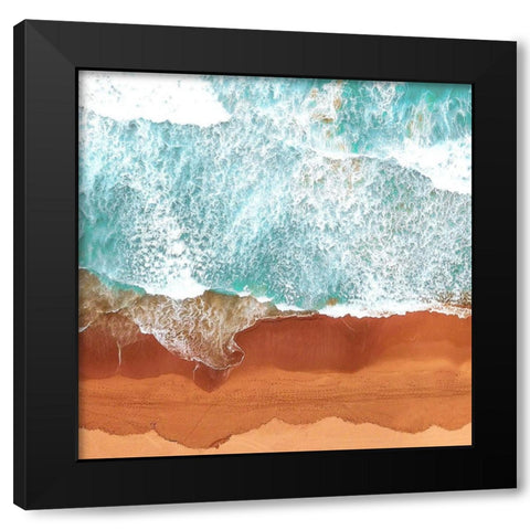 Earthy Beach Black Modern Wood Framed Art Print with Double Matting by Straatsma, Leah