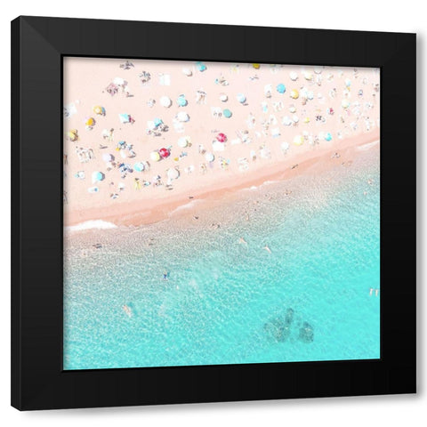 Happy Beach Black Modern Wood Framed Art Print with Double Matting by Straatsma, Leah