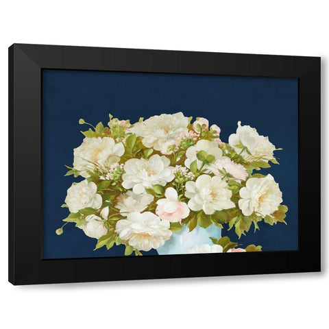 Medley in Soft Navy Black Modern Wood Framed Art Print by May