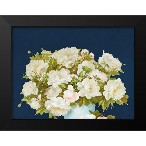 Medley in Soft Navy Black Modern Wood Framed Art Print by May