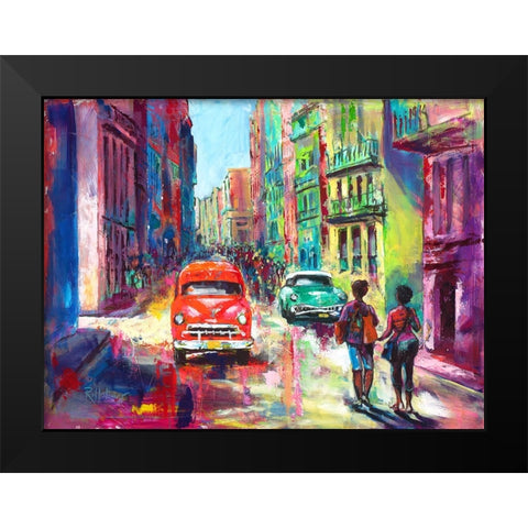 Havanna Black Modern Wood Framed Art Print by Holzner, Renate