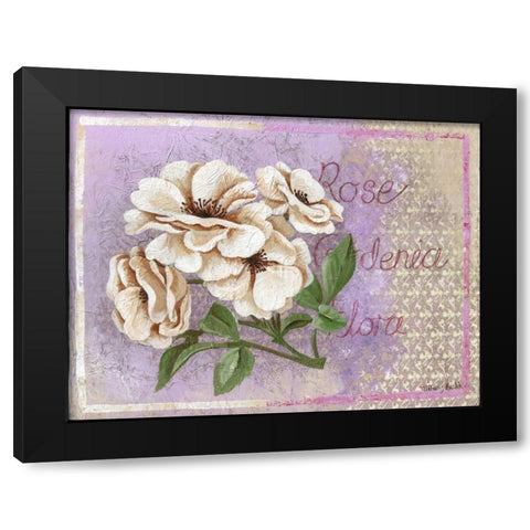 Gardenia Black Modern Wood Framed Art Print by Budd, Tiffany