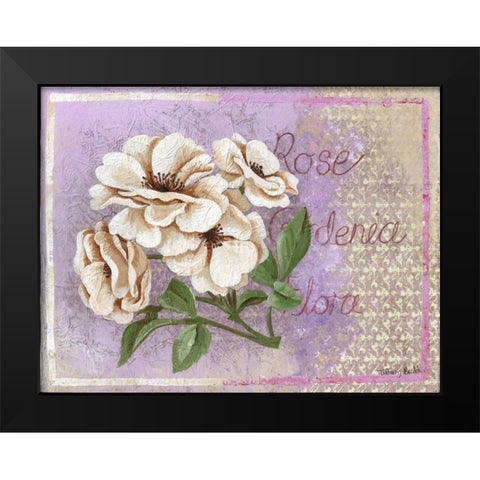 Gardenia Black Modern Wood Framed Art Print by Budd, Tiffany