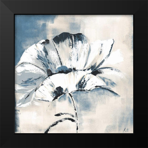 Blue Beauty Florenti Black Modern Wood Framed Art Print by May