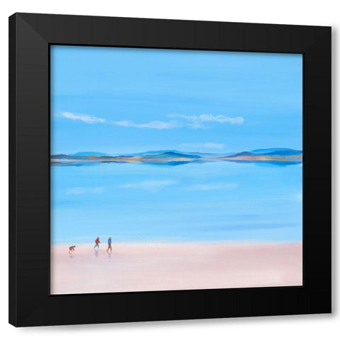 At The Beach 2 Black Modern Wood Framed Art Print by Hasen, Jan