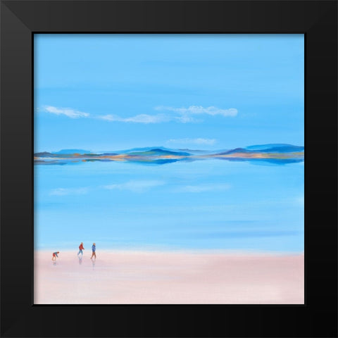 At The Beach 2 Black Modern Wood Framed Art Print by Hasen, Jan