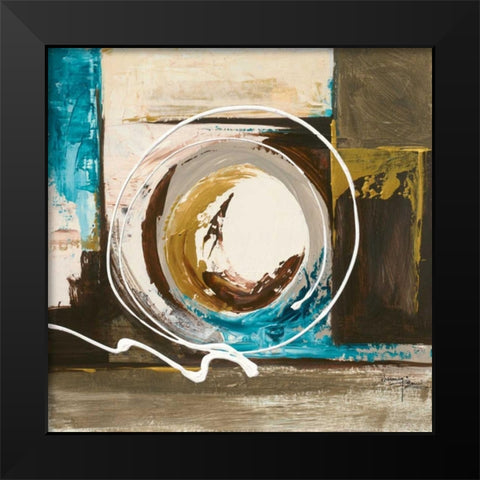Spherical 2 Black Modern Wood Framed Art Print by Umang