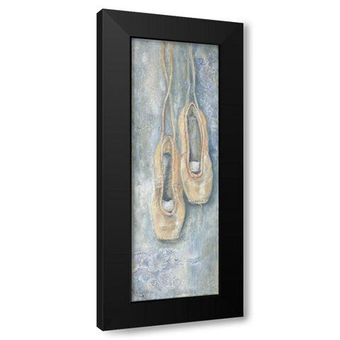Hanging Ballerina Shoes Black Modern Wood Framed Art Print by May