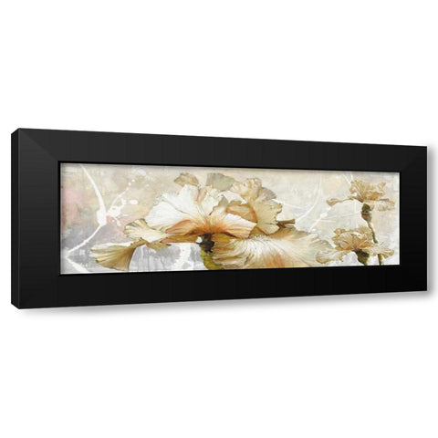 Floral Delight Black Modern Wood Framed Art Print with Double Matting by May