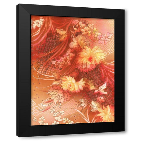 Citrus Collage 4 Black Modern Wood Framed Art Print with Double Matting by May