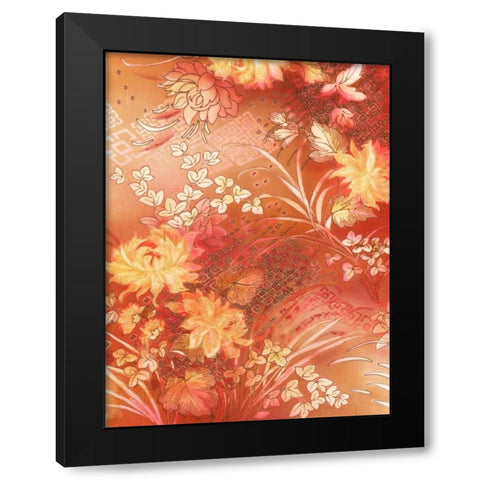 Citrus Collage 5 Black Modern Wood Framed Art Print with Double Matting by May