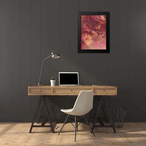 Marooned Florals D Black Modern Wood Framed Art Print by May