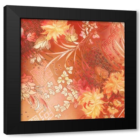 Citrus Collage 2 Black Modern Wood Framed Art Print with Double Matting by May