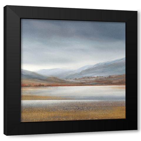 Mountainous Fields 2 Black Modern Wood Framed Art Print by May