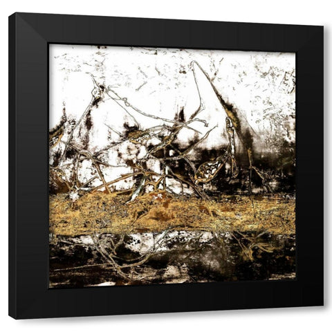 Ink Gold Metalico 1 Black Modern Wood Framed Art Print by May