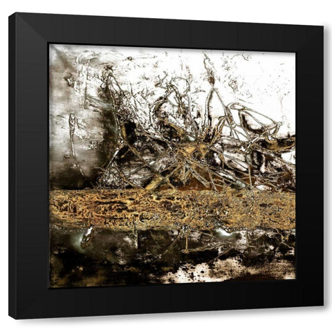 Ink Gold Metalico 2 Black Modern Wood Framed Art Print by May