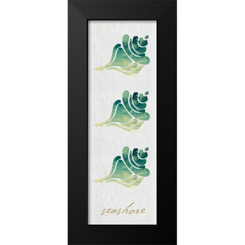 Seashore Panel Black Modern Wood Framed Art Print by Hogan, Melody