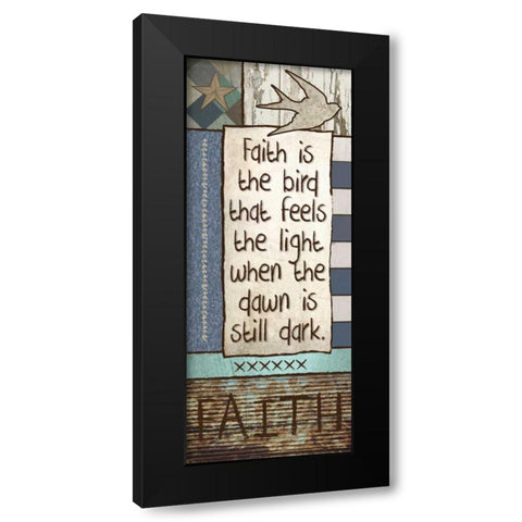 Primitive panels 1 Black Modern Wood Framed Art Print by Hogan, Melody