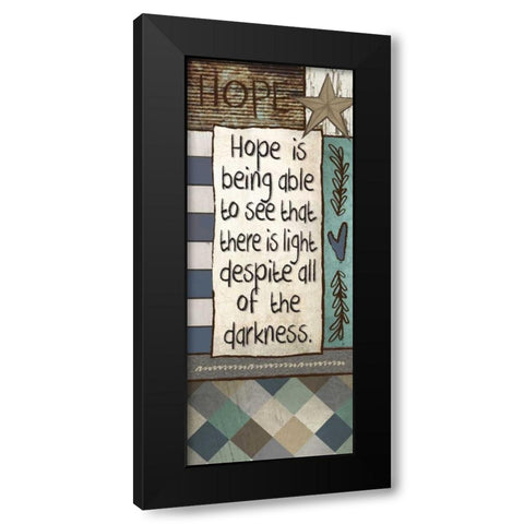 Primitive panels 2 Black Modern Wood Framed Art Print with Double Matting by Hogan, Melody
