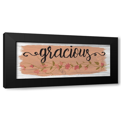 Curly Cue Gracious Color 4 Black Modern Wood Framed Art Print with Double Matting by Hogan, Melody