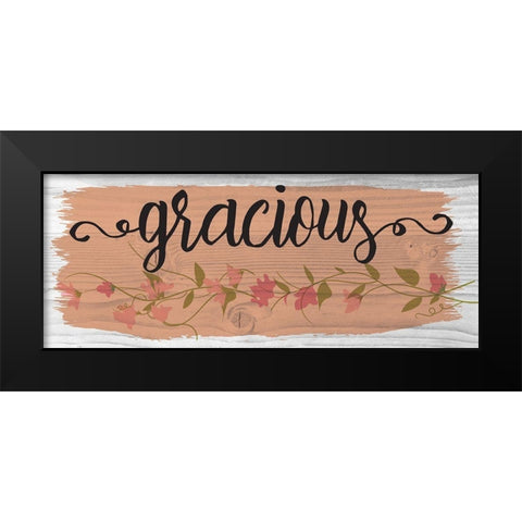 Curly Cue Gracious Color 4 Black Modern Wood Framed Art Print by Hogan, Melody