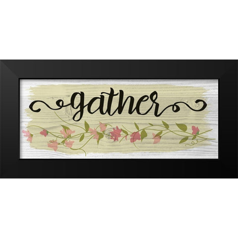 Curly Cue Gather Color 6 Black Modern Wood Framed Art Print by Hogan, Melody