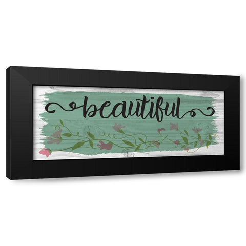 Curly Cue Beautiful Color 7 Black Modern Wood Framed Art Print by Hogan, Melody