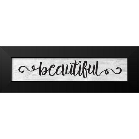 Curly Cue Signs 4 Black Modern Wood Framed Art Print by Hogan, Melody