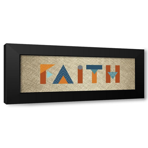 Mod Faith Black Modern Wood Framed Art Print with Double Matting by Hogan, Melody