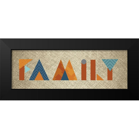 Mod Family Black Modern Wood Framed Art Print by Hogan, Melody