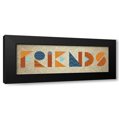 Mod Friends Black Modern Wood Framed Art Print by Hogan, Melody