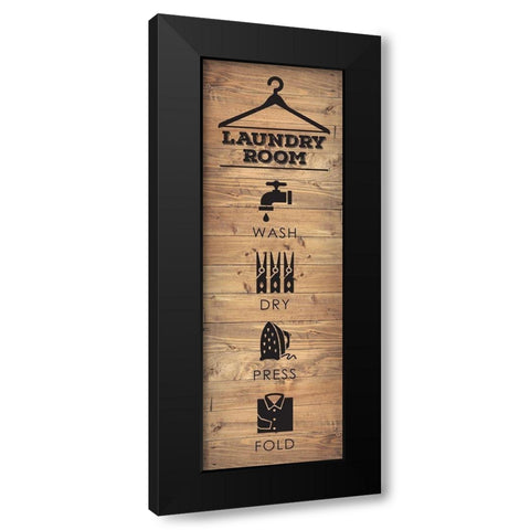 Laundry Natural 5 Black Modern Wood Framed Art Print with Double Matting by Hogan, Melody