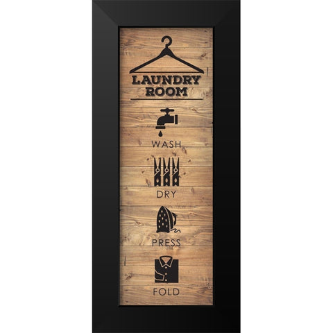 Laundry Natural 5 Black Modern Wood Framed Art Print by Hogan, Melody