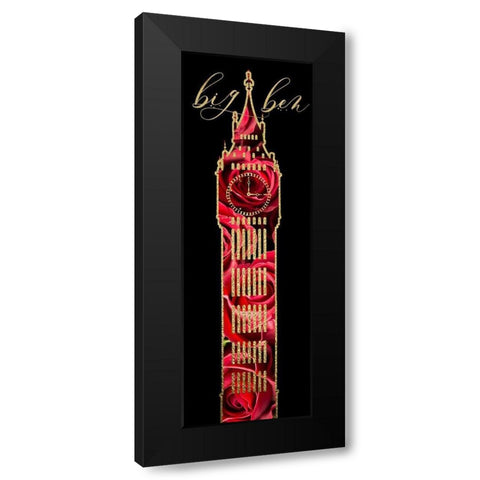 London Glam 1 Black Modern Wood Framed Art Print with Double Matting by Hogan, Melody