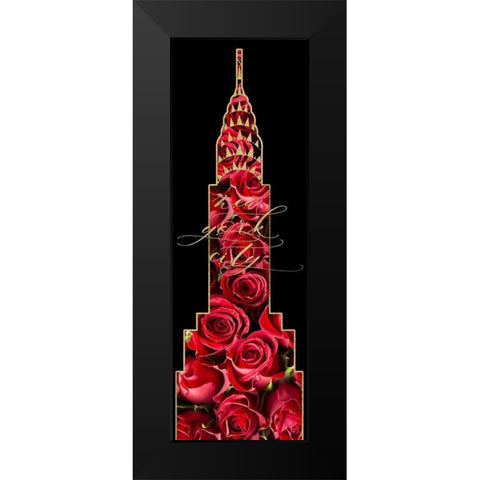 NYC Glam 1 Black Modern Wood Framed Art Print by Hogan, Melody