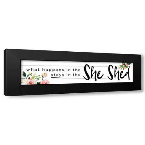 She Shet 3 Black Modern Wood Framed Art Print by Hogan, Melody