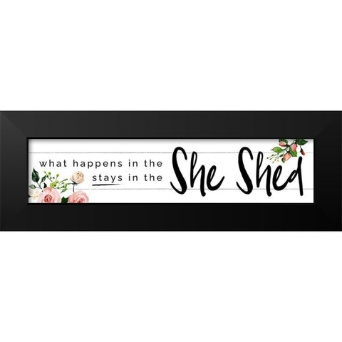 She Shet 3 Black Modern Wood Framed Art Print by Hogan, Melody