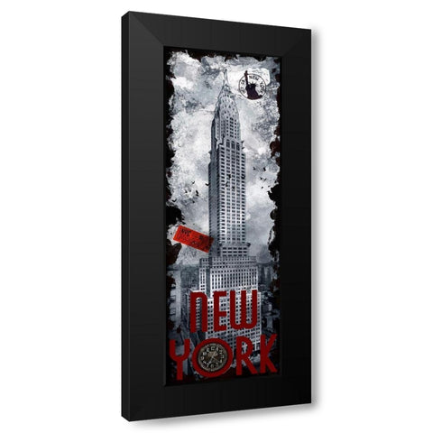 NYC Chrysler Building Black Modern Wood Framed Art Print by Hogan, Melody
