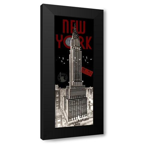 NYC Chrysler Building Inverse Black Modern Wood Framed Art Print with Double Matting by Hogan, Melody