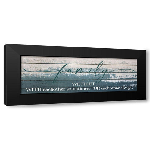 Family Fight Black Modern Wood Framed Art Print by Hogan, Melody