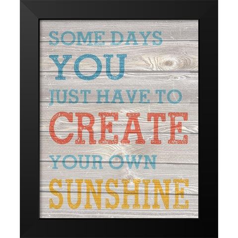 Wood Panel Typography 4 Black Modern Wood Framed Art Print by Hogan, Melody