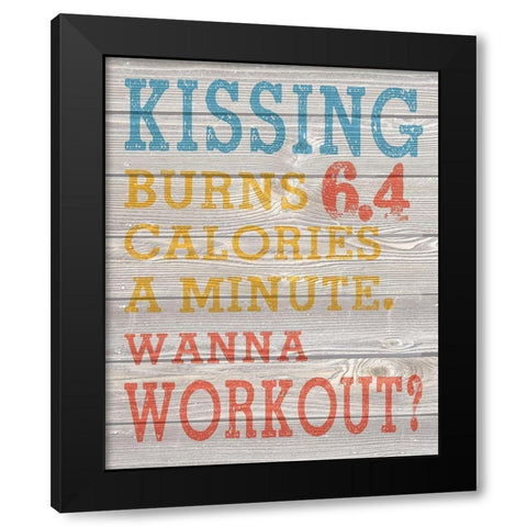 Wood Panel Typography 5 Black Modern Wood Framed Art Print by Hogan, Melody