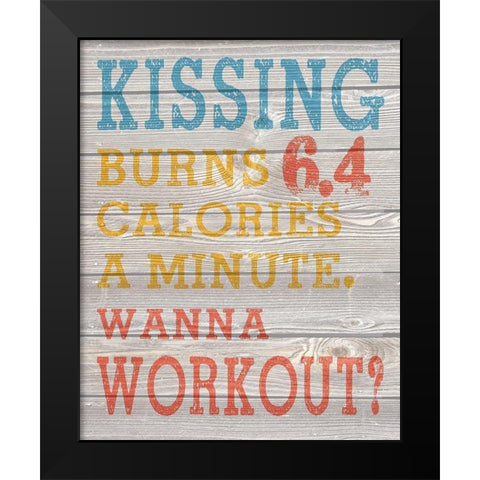 Wood Panel Typography 5 Black Modern Wood Framed Art Print by Hogan, Melody